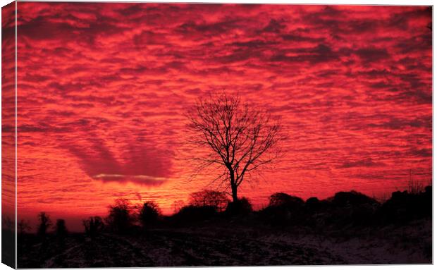 Dramatic sunrise Canvas Print by Simon Johnson