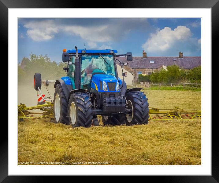 Haymaking Time Framed Mounted Print by Heather Sheldrick