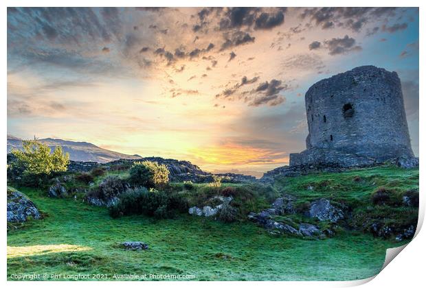 Dolbadarn Castle Llanberis Print by Phil Longfoot