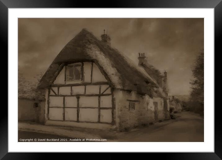 Old Forge Cottage Framed Mounted Print by David Buckland