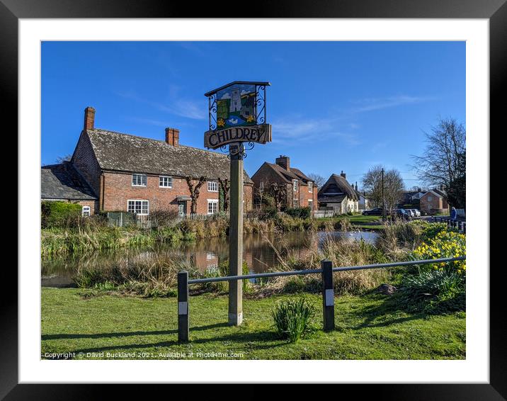 Childrey Village Pond Framed Mounted Print by David Buckland