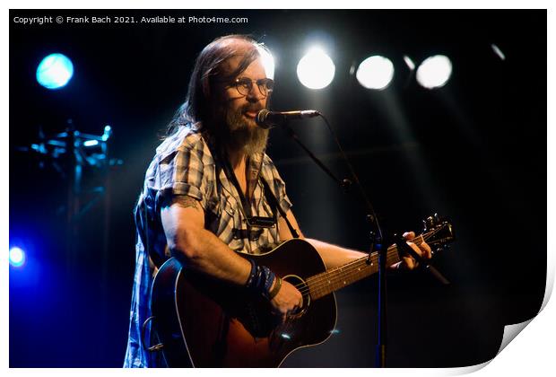 CAMBRIDGE UK,  JULY 27 2007: Steve Earle, American contemporary  Print by Frank Bach