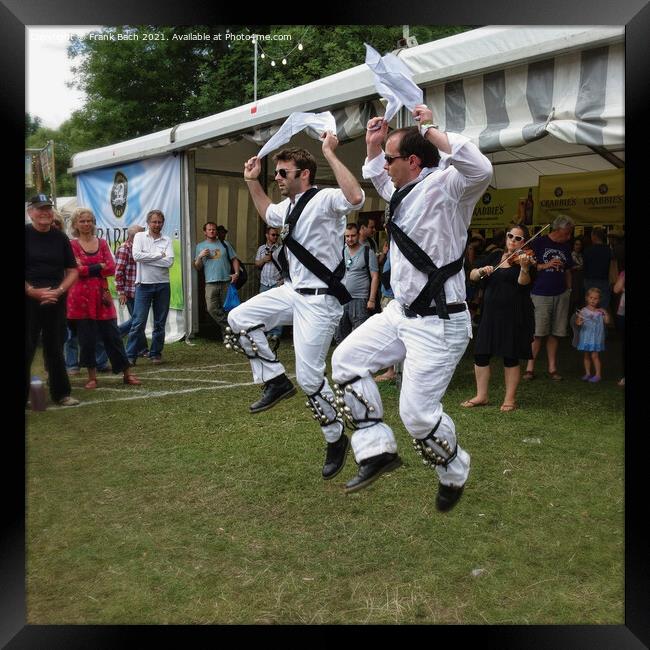 CAMBRIDGE UK  JULY 29 2012: Morris Dancers performing at the Cam Framed Print by Frank Bach