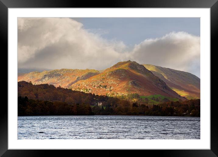 Across Grasmere to Helm Crag Framed Mounted Print by Cliff Kinch