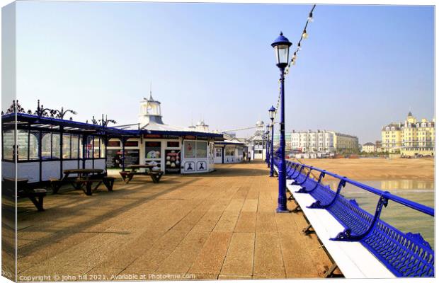 Eastbourne pier at East Sussex. Canvas Print by john hill