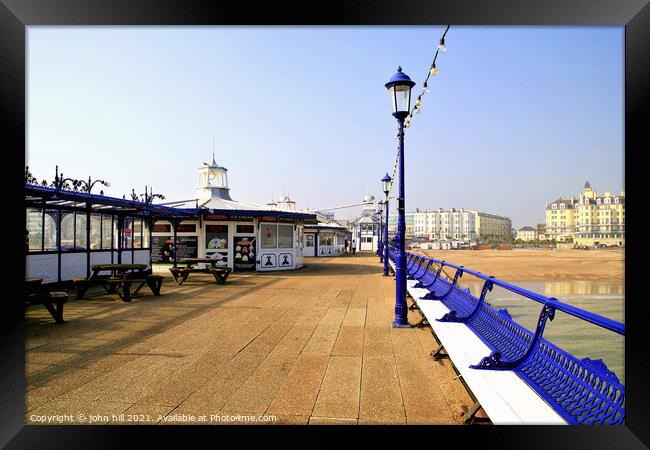 Eastbourne pier at East Sussex. Framed Print by john hill