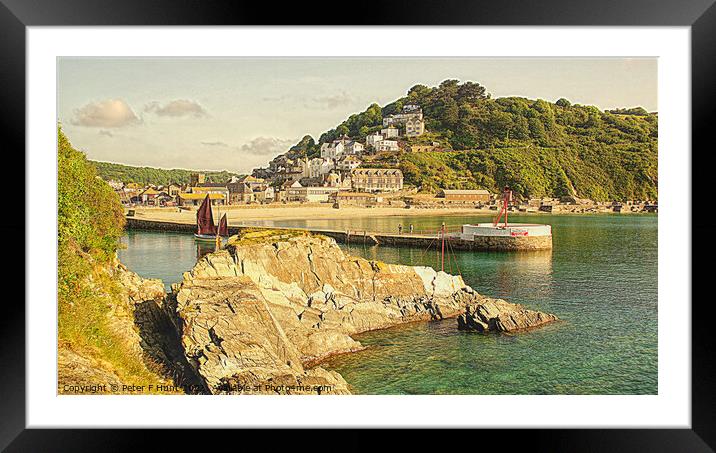 Looe Pier And Beach Framed Mounted Print by Peter F Hunt