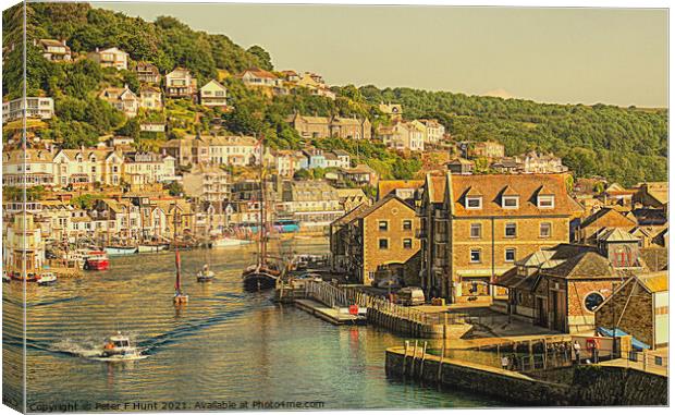 West And East Looe  Canvas Print by Peter F Hunt
