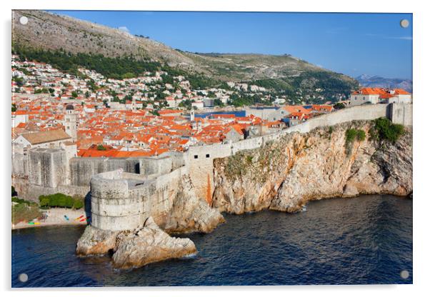 Old Town of Dubrovnik in Croatia Acrylic by Artur Bogacki