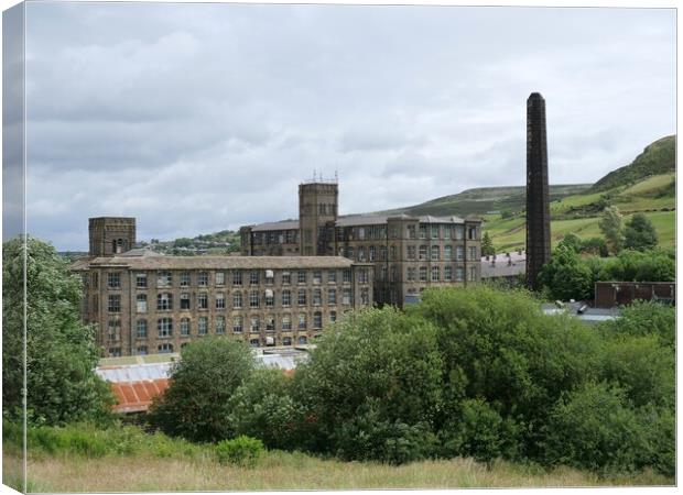 Textile mill Marsden  Canvas Print by Roy Hinchliffe