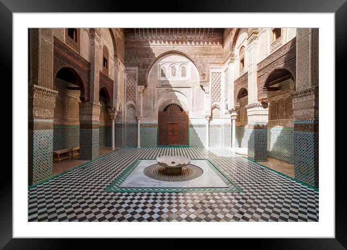 Serenity in Moroccan Architecture Framed Mounted Print by Kevin Snelling