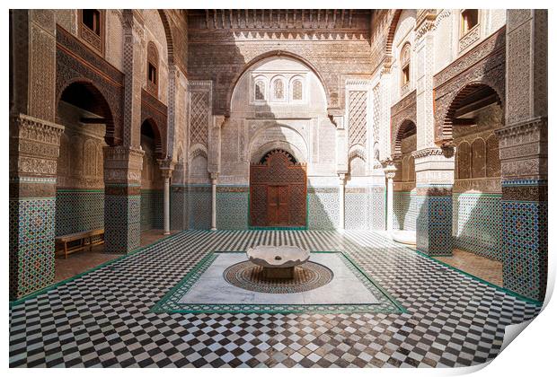 Serenity in Moroccan Architecture Print by Kevin Snelling