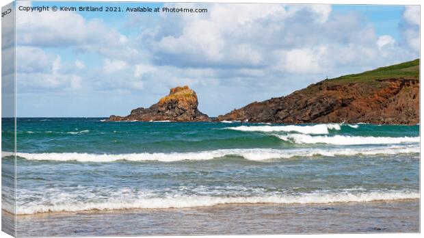 cornish seascape Canvas Print by Kevin Britland