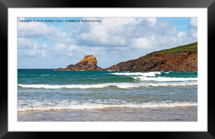 cornish seascape Framed Mounted Print by Kevin Britland