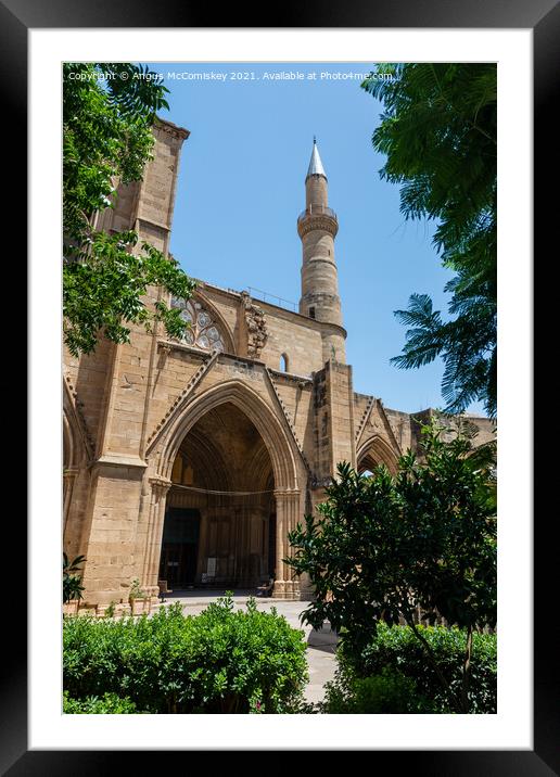 Selimiye Mosque in North Nicosia, Northern Cyprus Framed Mounted Print by Angus McComiskey