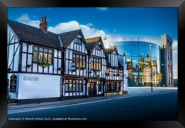 York Black swan pub and the Hiscox building  254 Framed Print by PHILIP CHALK