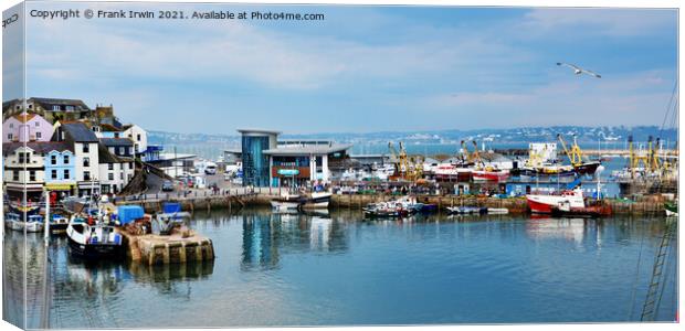 The end of Brixham Harbour Canvas Print by Frank Irwin