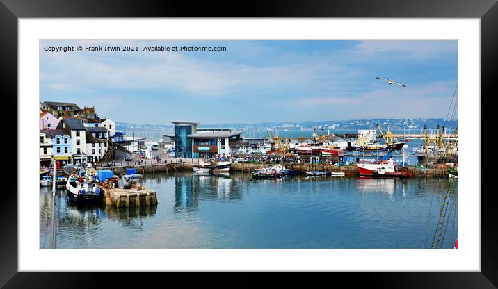 The end of Brixham Harbour Framed Mounted Print by Frank Irwin