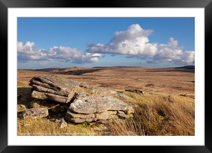 View from Rival Tor, Dartmoor Framed Mounted Print by Bruce Little