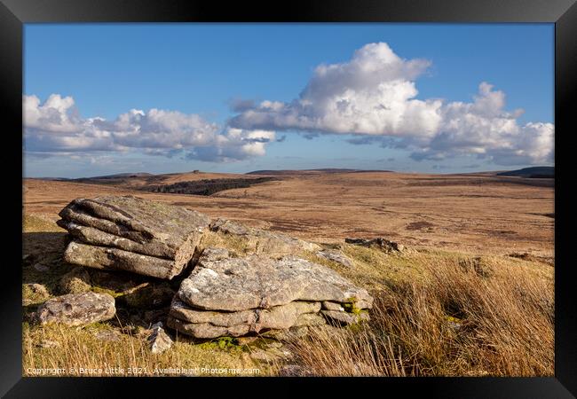 View from Rival Tor, Dartmoor Framed Print by Bruce Little