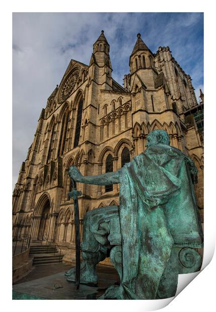 Constantine in front of the York minster 255 Print by PHILIP CHALK
