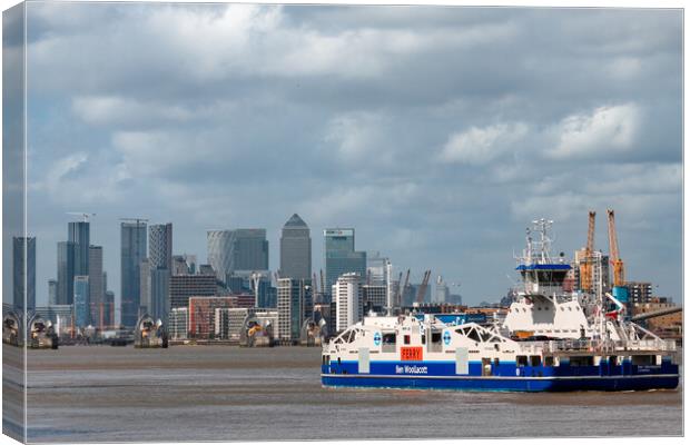 Ferry across the River Thames Canvas Print by tim miller