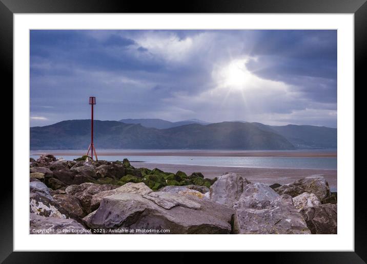 Welsh mountain from West Shore Llandudno  Framed Mounted Print by Phil Longfoot
