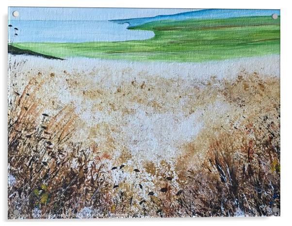 Downland and meadow Acrylic by Penelope Hellyer