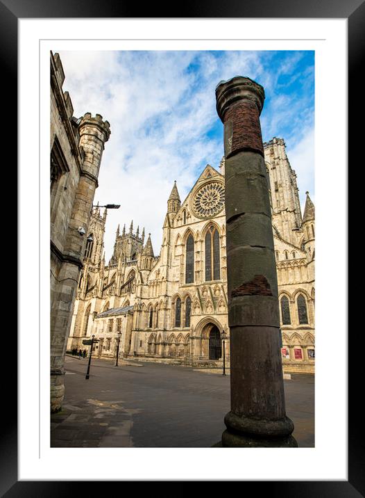 Front of York minster 259 Framed Mounted Print by PHILIP CHALK
