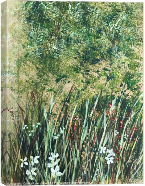 Grassy Verge Canvas Print by Penelope Hellyer