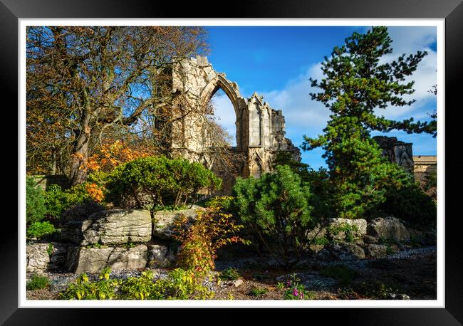 Building arch in York's museum gardens 260 Framed Print by PHILIP CHALK