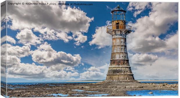 Whiteford Lighthouse On Gower South Wales Canvas Print by RICHARD MOULT