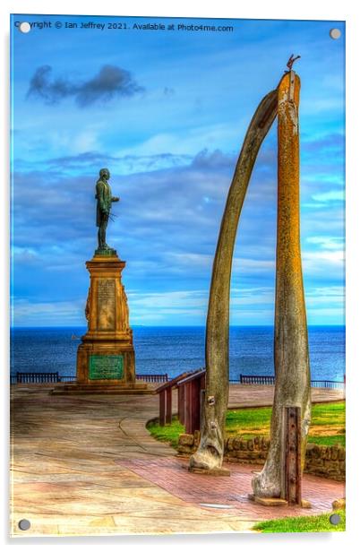 Captain Cook Statue Acrylic by Ian Jeffrey