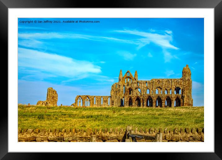 Whitby Abbey  Framed Mounted Print by Ian Jeffrey