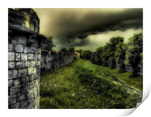 Surreal medieval York with the bar walls267  Print by PHILIP CHALK