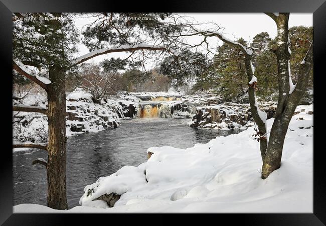 Low Force in Winter, Bowlees, Teesdale County Durham, UK Framed Print by David Forster