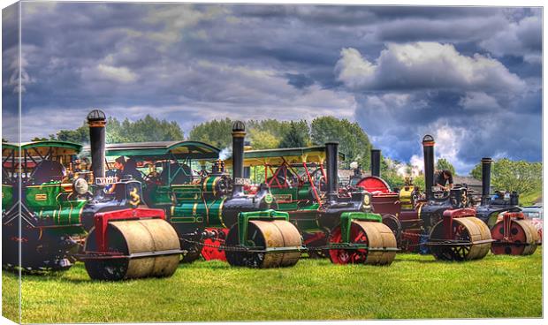 Steam Road Rollers Canvas Print by Ian Jeffrey