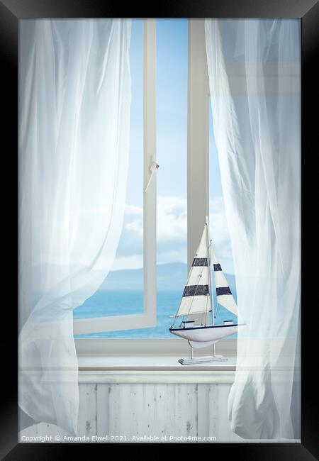 Sea View Framed Print by Amanda Elwell
