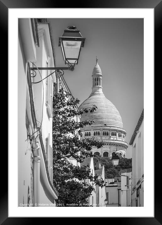 PARIS Montmartre | Monochrome Framed Mounted Print by Melanie Viola