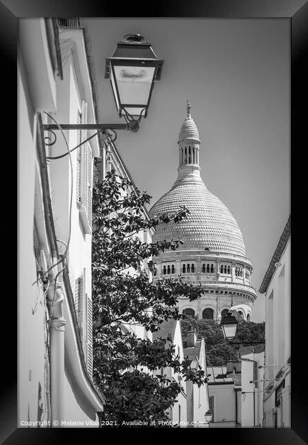 PARIS Montmartre | Monochrome Framed Print by Melanie Viola