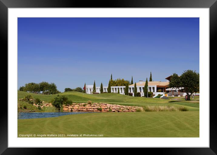 The 18th Hole Oceanico Golf Vilamoura  Framed Mounted Print by Angela Wallace