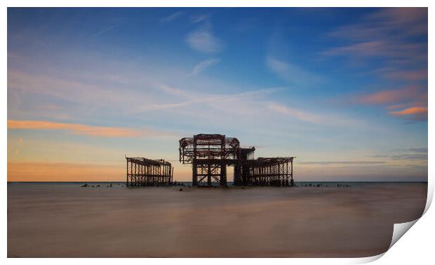 Sunrise Old Brighton Pier Print by Clive Eariss