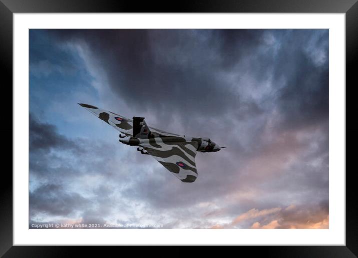 Vulcan Bomber Framed Mounted Print by kathy white