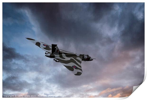 Vulcan Bomber Print by kathy white
