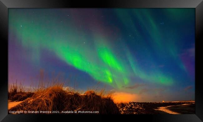 Northern Lights in Iceland Framed Print by Graham Prentice