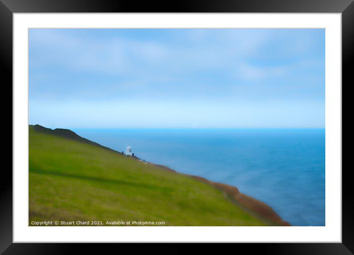 Whitby lighthouse on the Cleveland Way path Framed Mounted Print by Travel and Pixels 