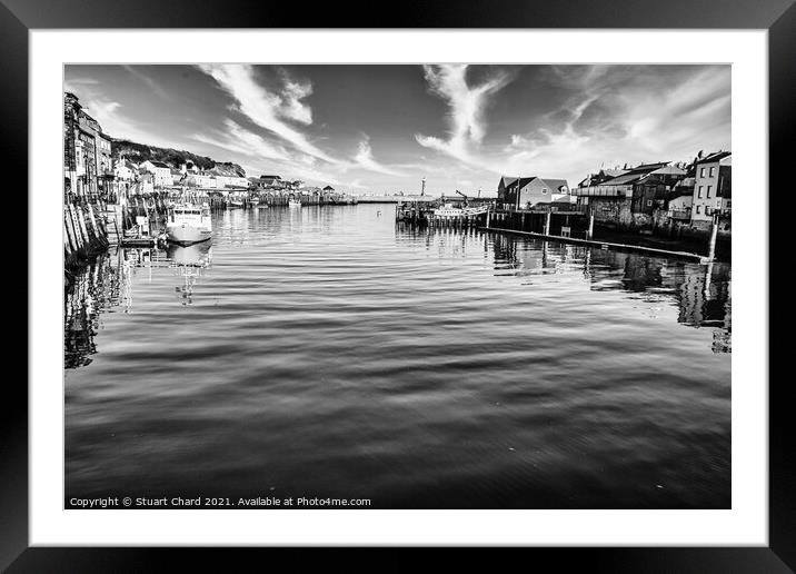 Scenic view of Whitby harbour at sunrise Framed Mounted Print by Travel and Pixels 
