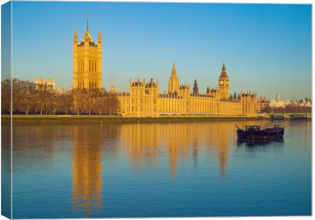 Sunrise Houses Of Parliament Canvas Print by Clive Eariss