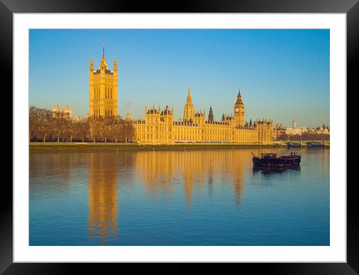 Sunrise Houses Of Parliament Framed Mounted Print by Clive Eariss