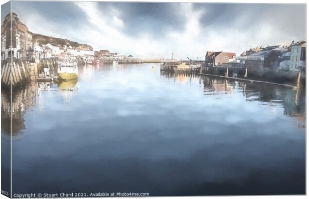 Whitby Harbour and boats Canvas Print by Travel and Pixels 